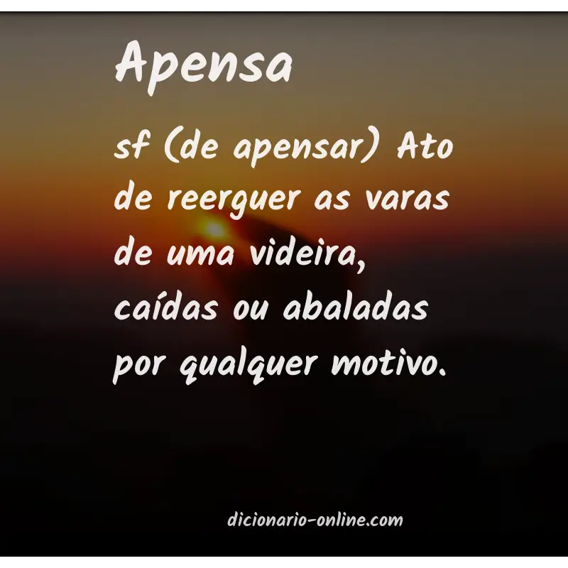 Significado de apensa