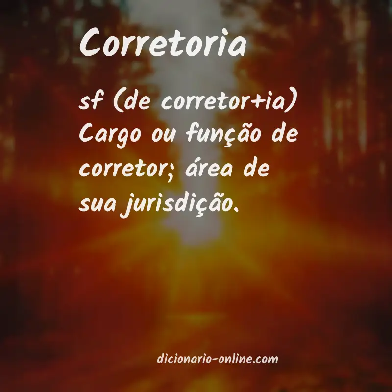 Significado de corretoria