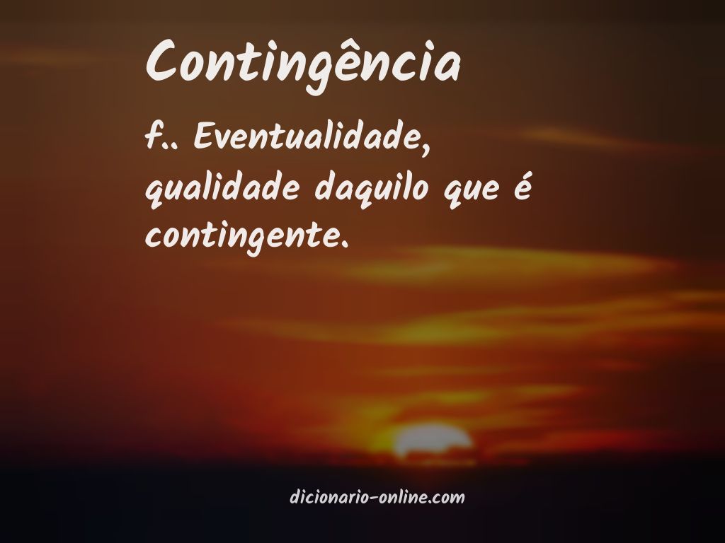 Significado de contingência