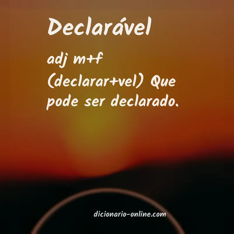 Significado de declarável