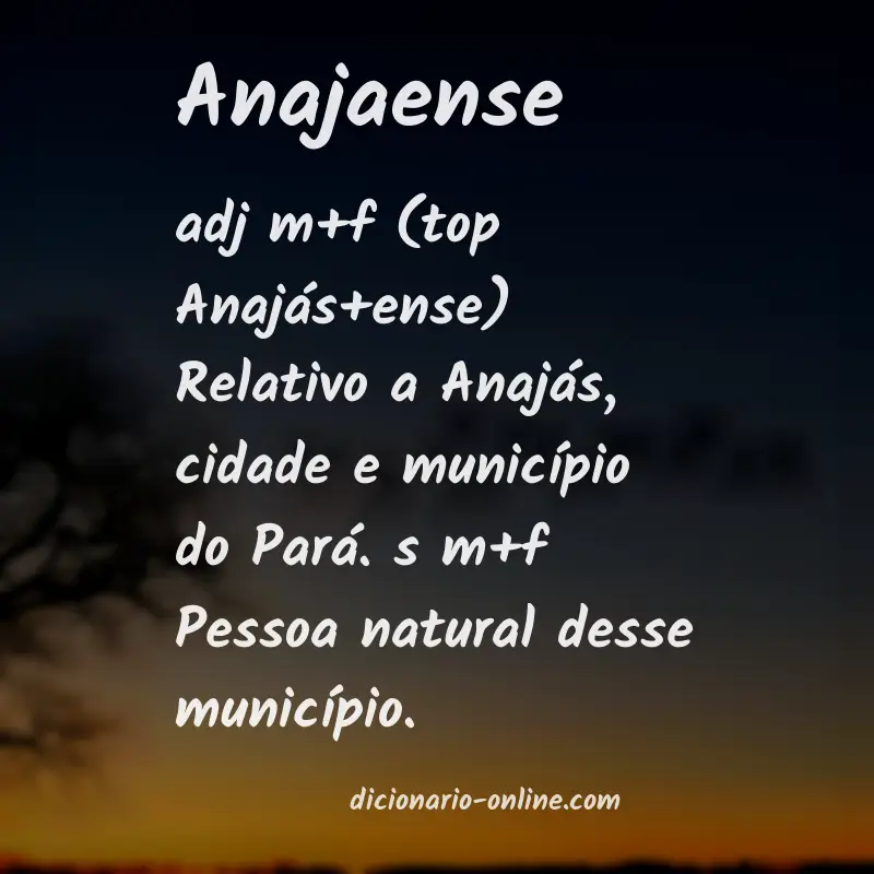 Significado de anajaense