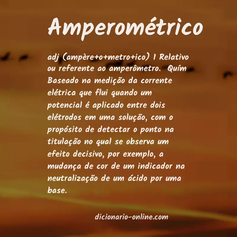 Significado de amperométrico