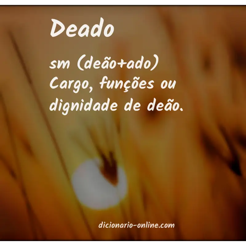Significado de deado