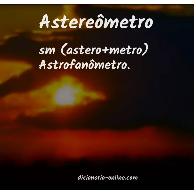 Significado de astereômetro