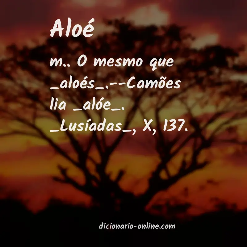 Significado de aloé