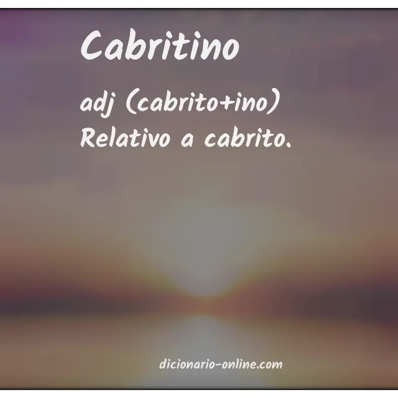 Significado de cabritino