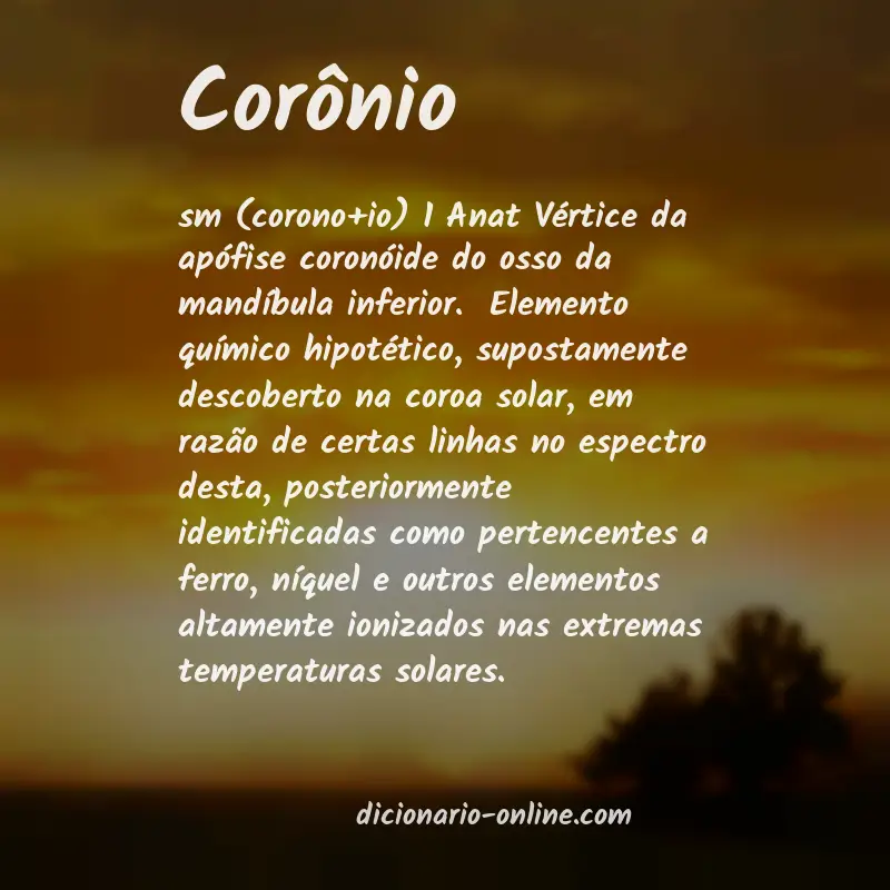 Significado de corônio