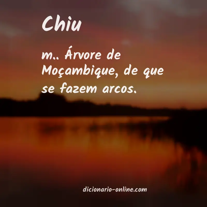Significado de chiu