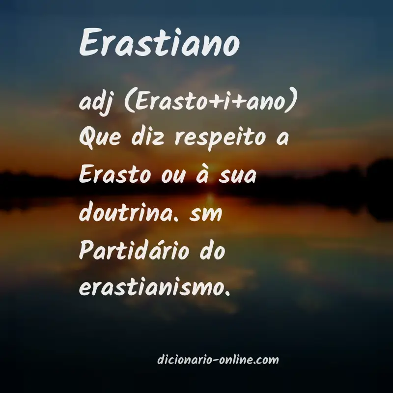 Significado de erastiano