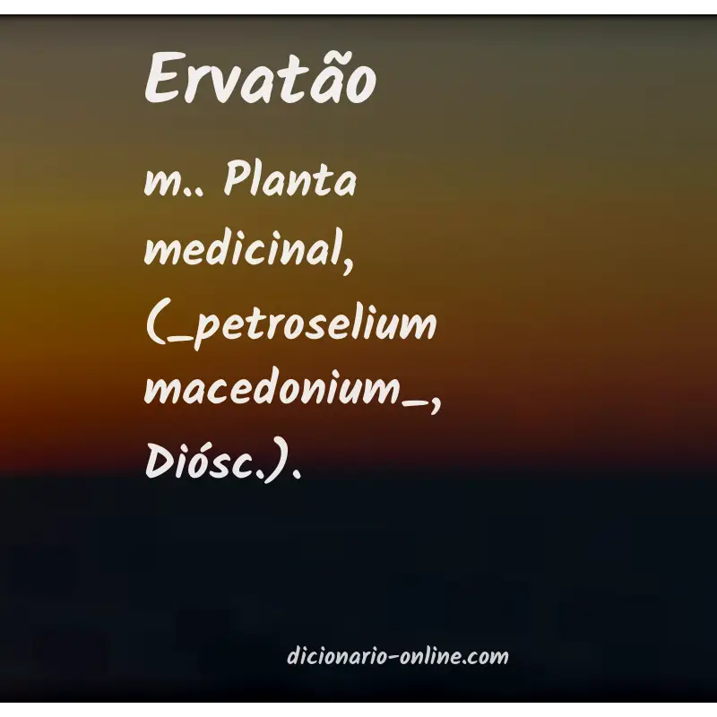 Significado de ervatão