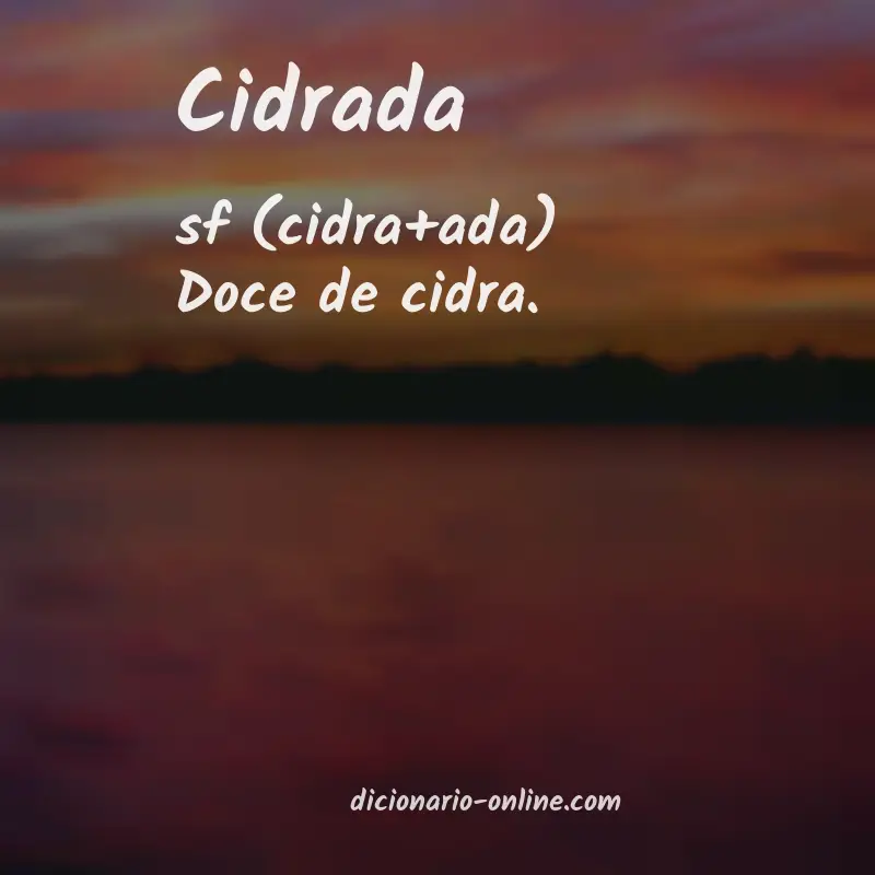 Significado de cidrada