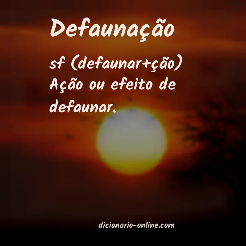 Significado de defaunação