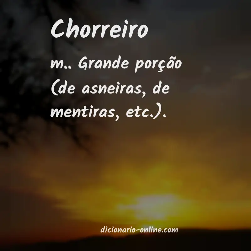 Significado de chorreiro