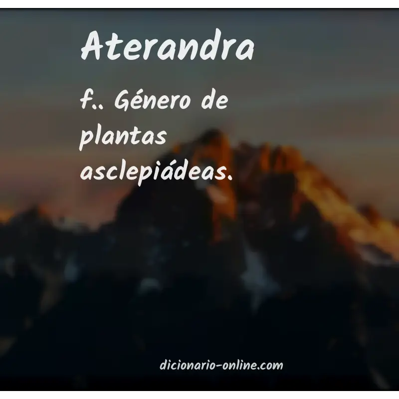 Significado de aterandra