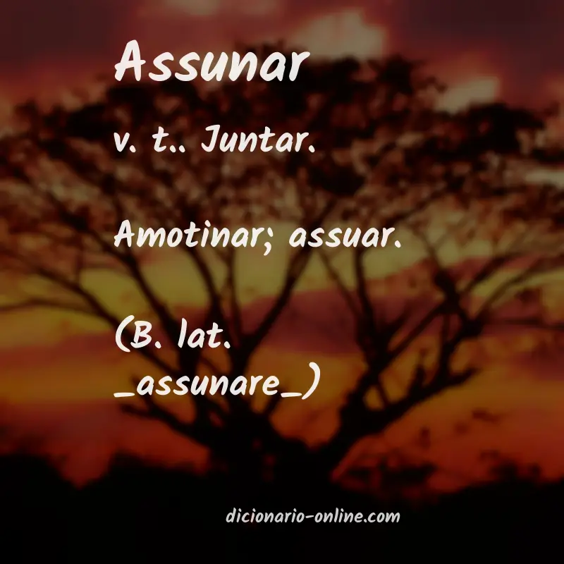 Significado de assunar