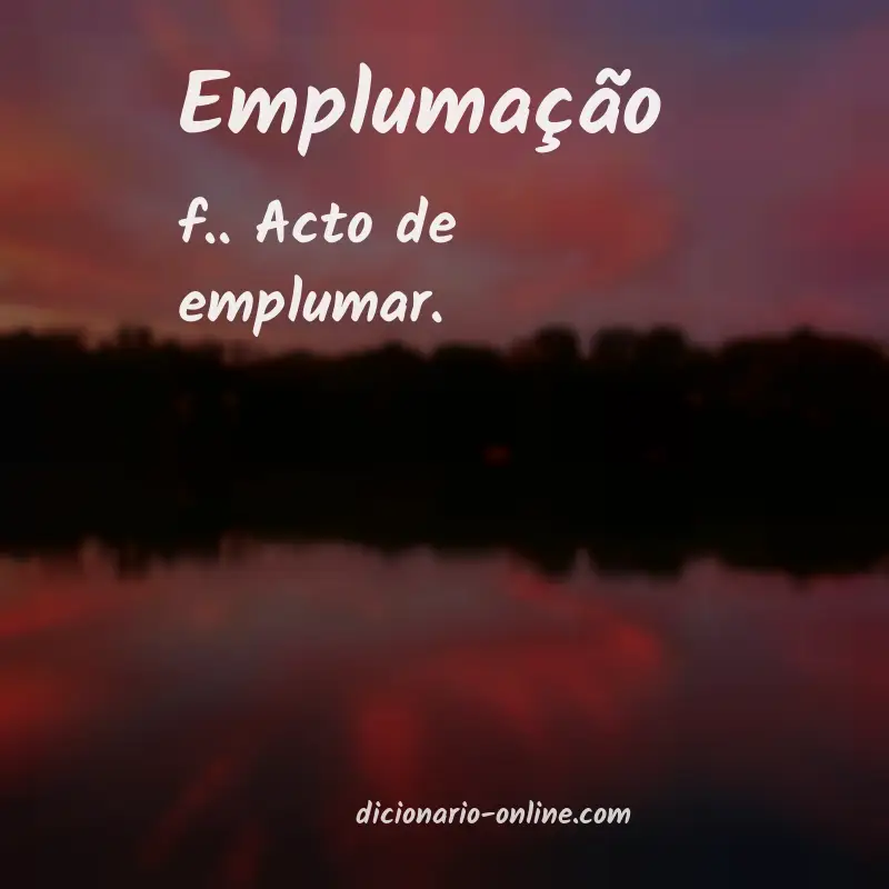 Significado de emplumação