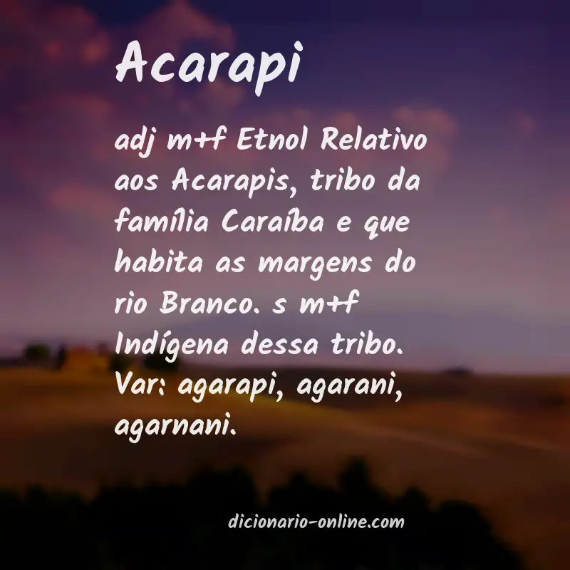 Significado de acarapi