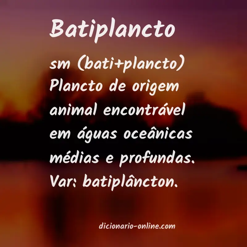 Significado de batiplancto