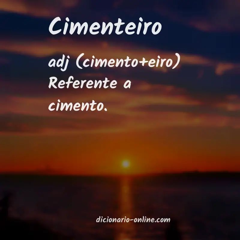 Significado de cimenteiro