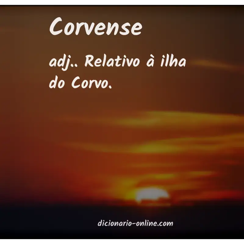 Significado de corvense