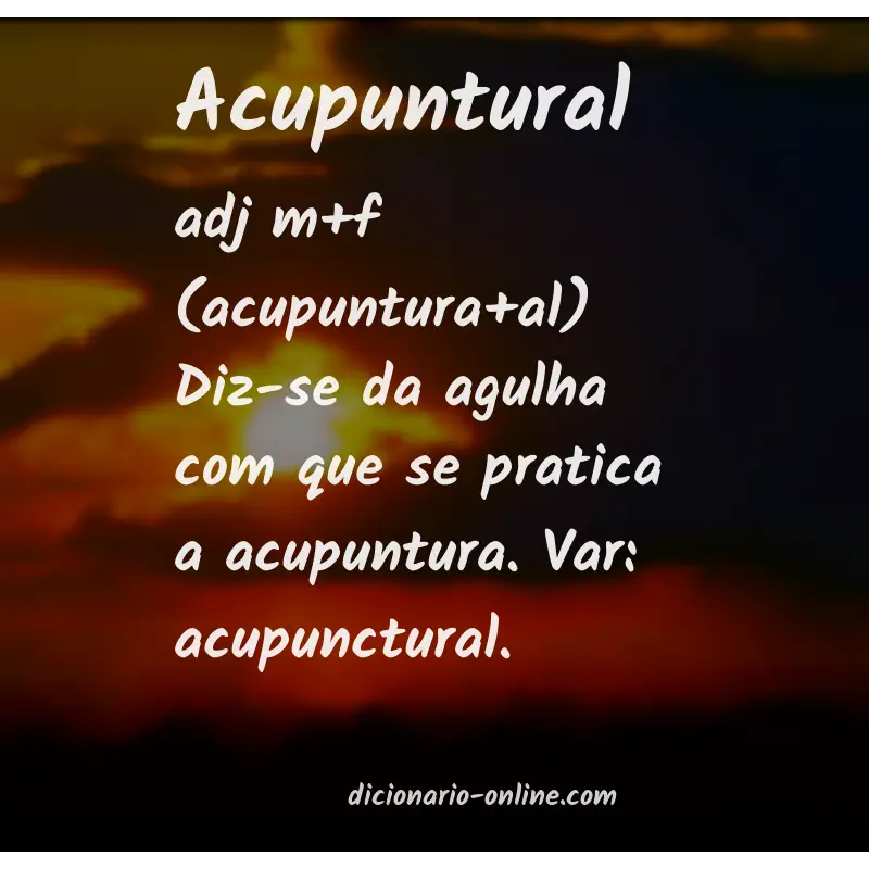 Significado de acupuntural