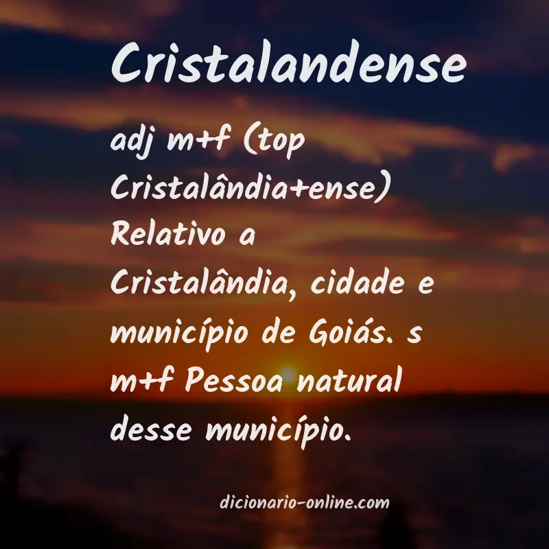 Significado de cristalandense