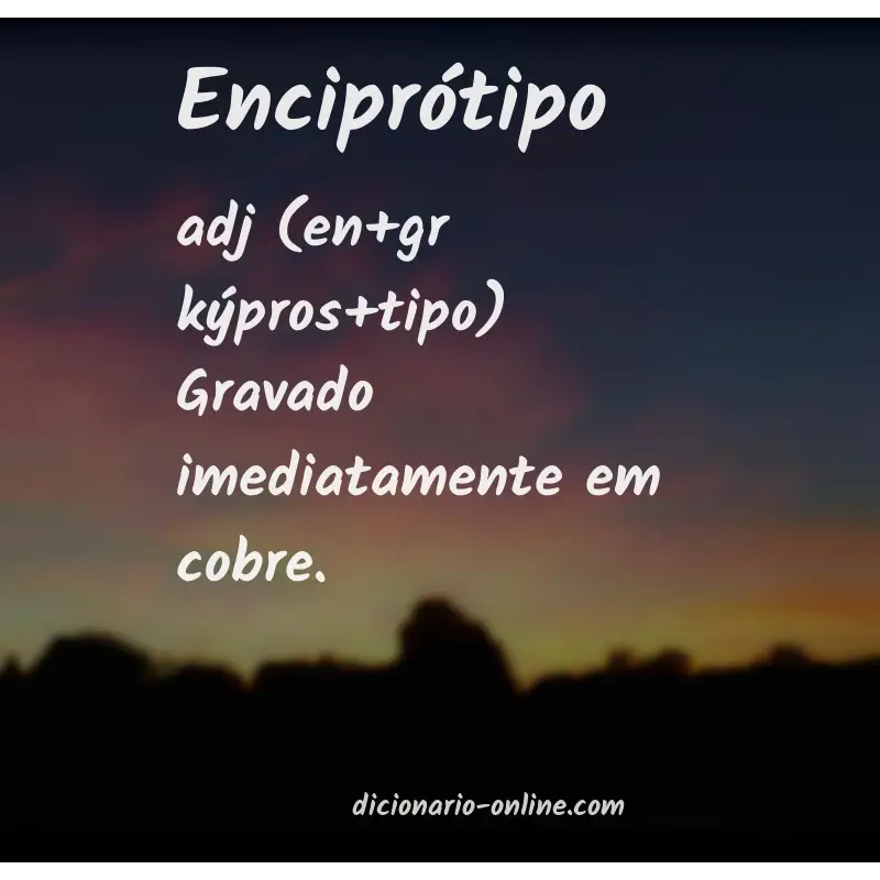 Significado de enciprótipo