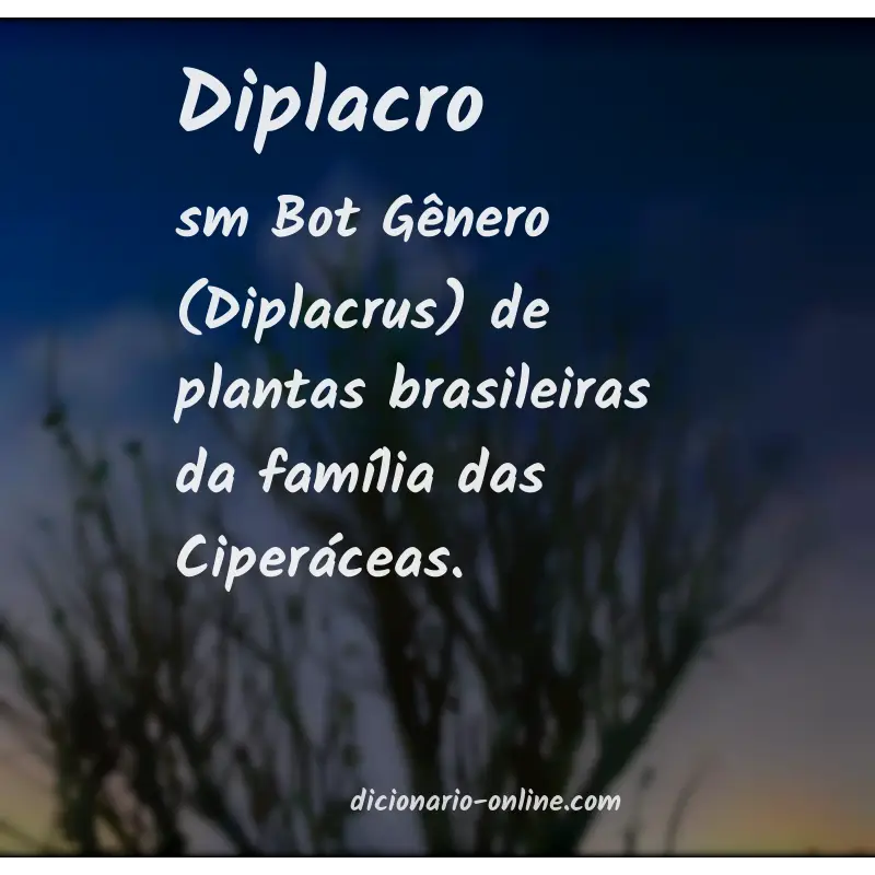 Significado de diplacro