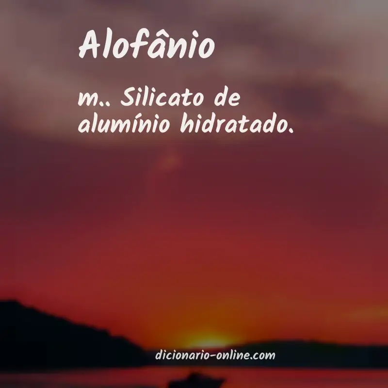 Significado de alofânio