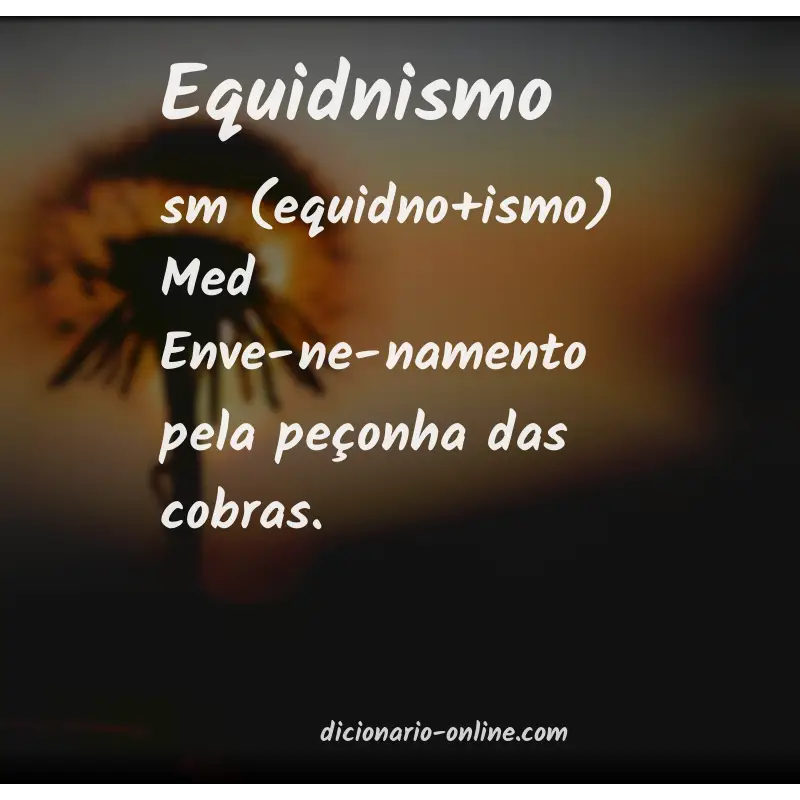 Significado de equidnismo