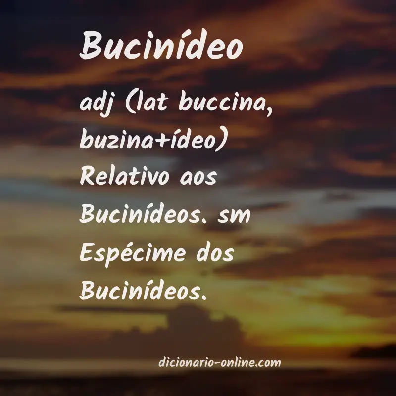 Significado de bucinídeo