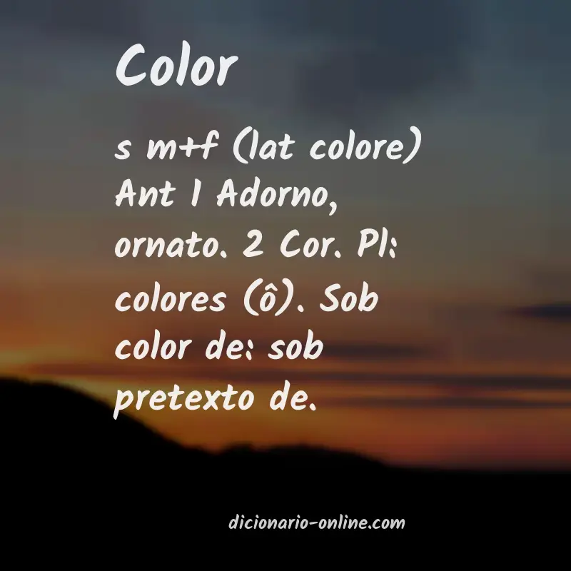 Significado de color