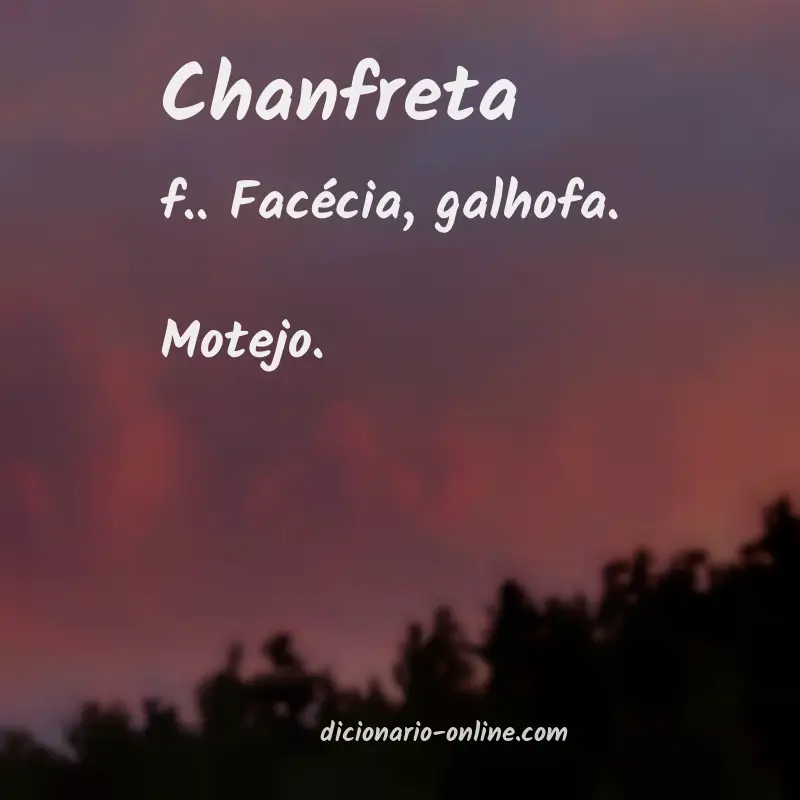 Significado de chanfreta