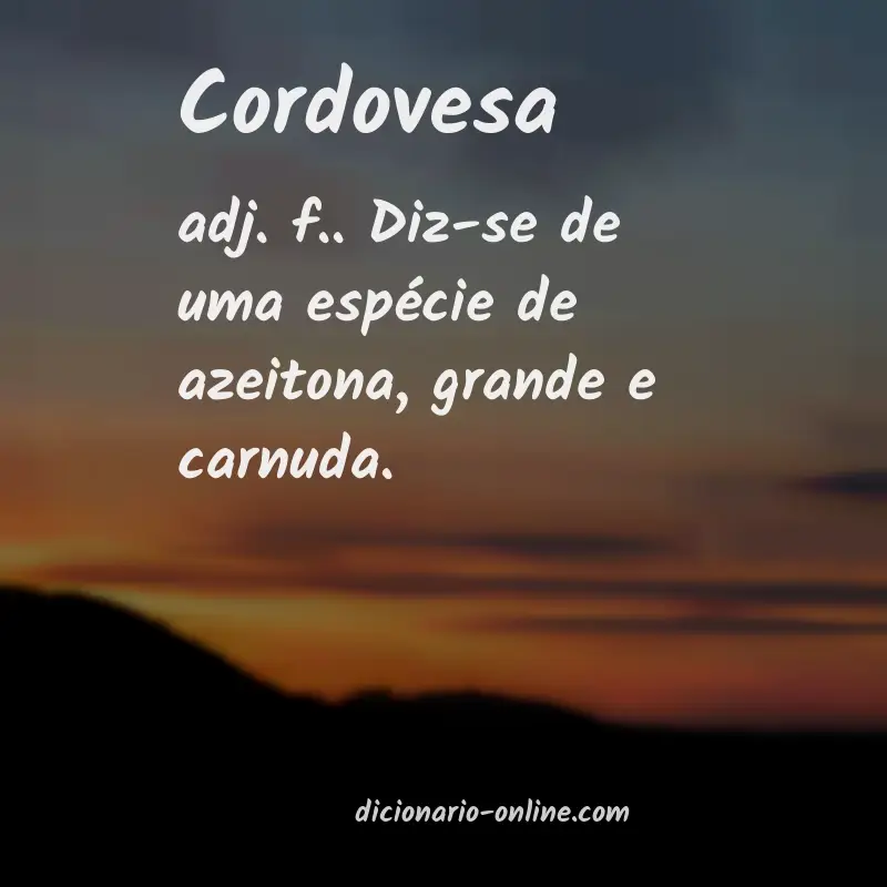 Significado de cordovesa