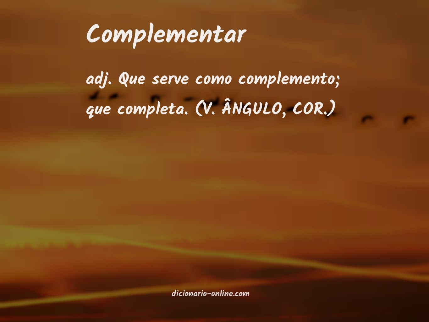 Significado de complementar
