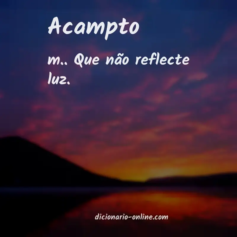 Significado de acampto