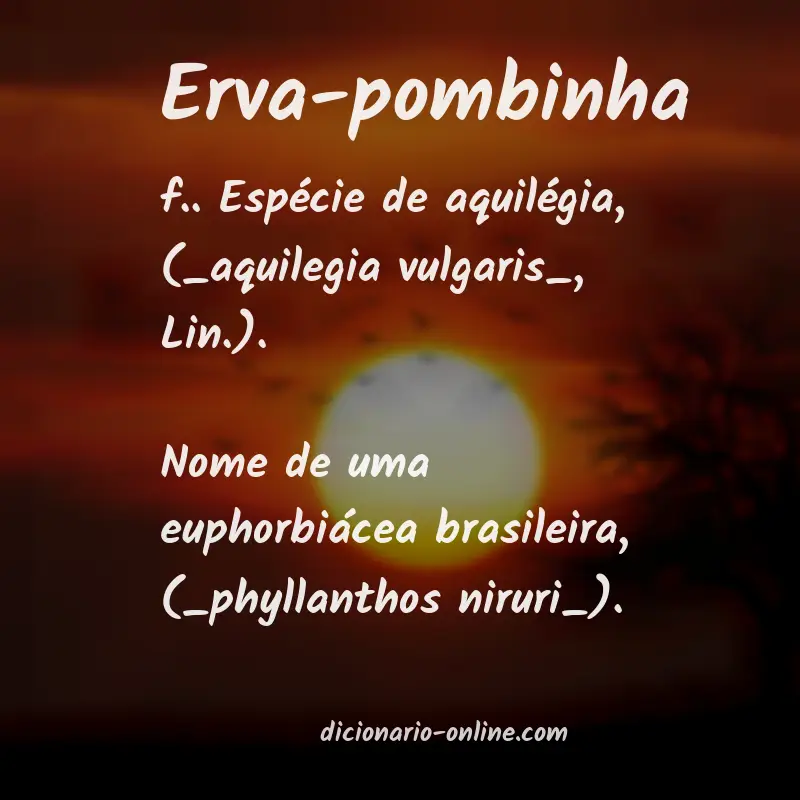 Significado de erva-pombinha