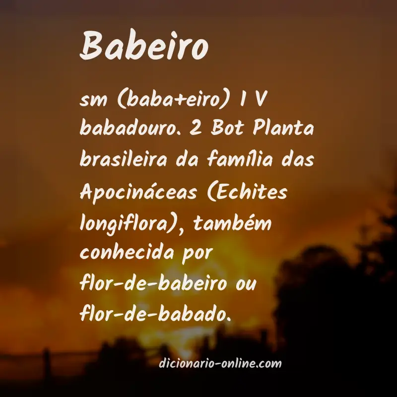 Significado de babeiro