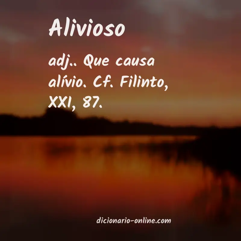 Significado de alivioso