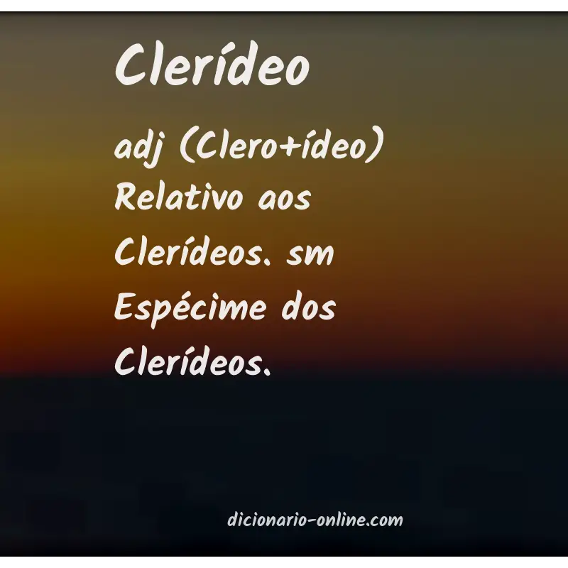 Significado de clerídeo