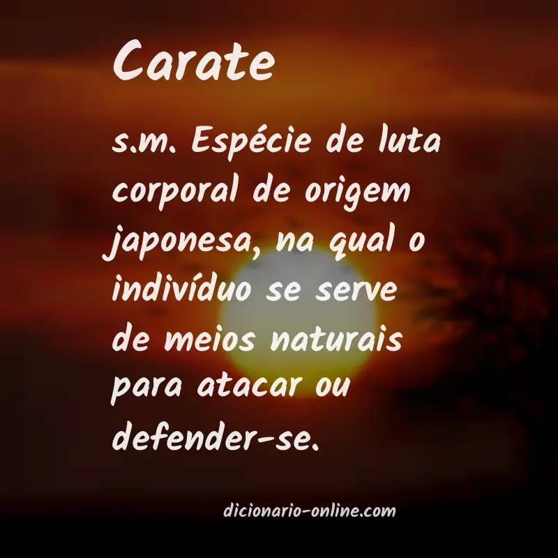 Significado de carate