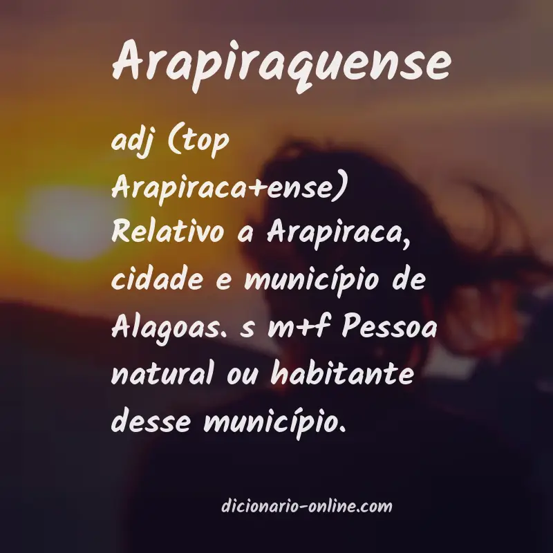 Significado de arapiraquense