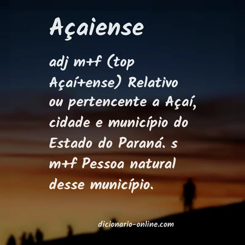 Significado de açaiense