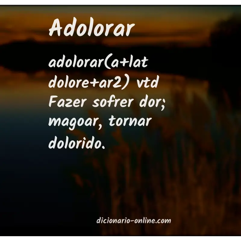 Significado de adolorar