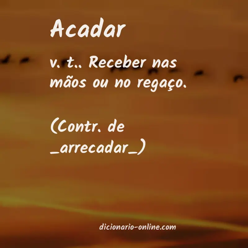 Significado de acadar