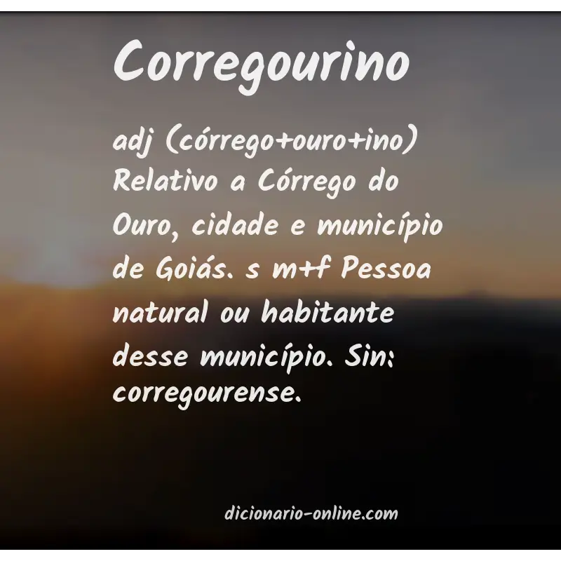 Significado de corregourino
