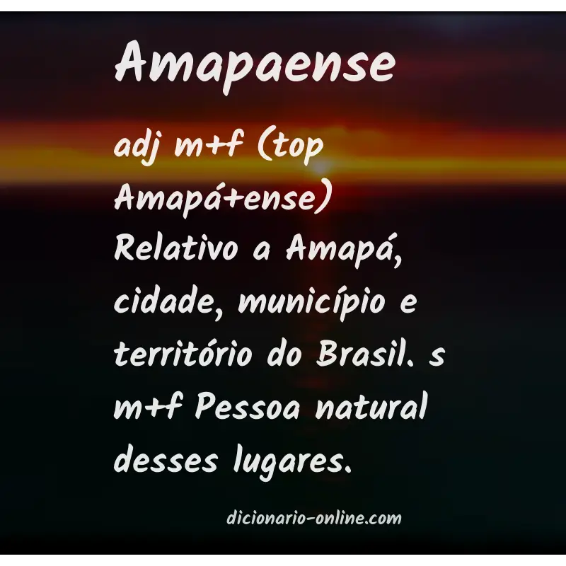 Significado de amapaense