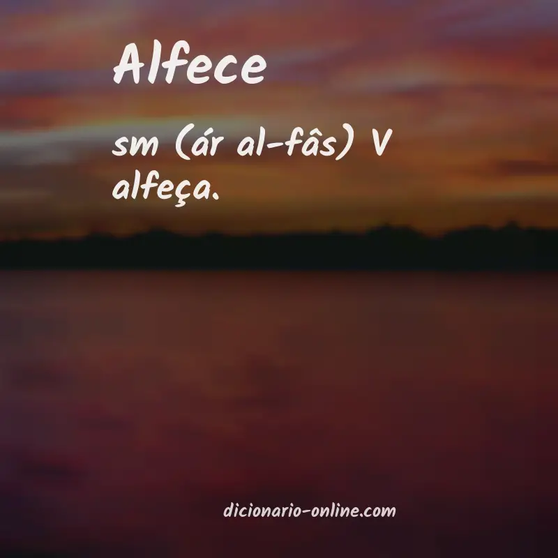 Significado de alfece