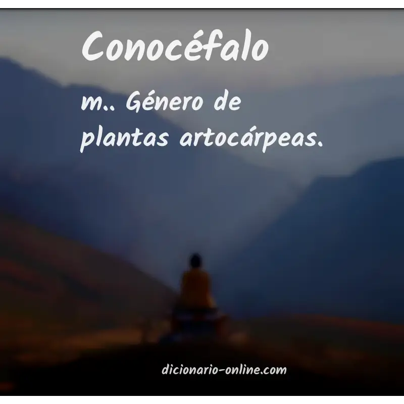 Significado de conocéfalo