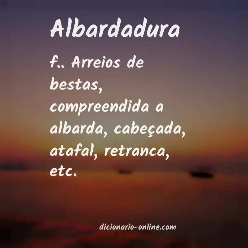 Significado de albardadura